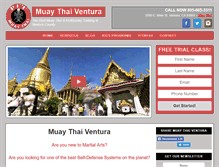 Tablet Screenshot of muaythaiventura.com